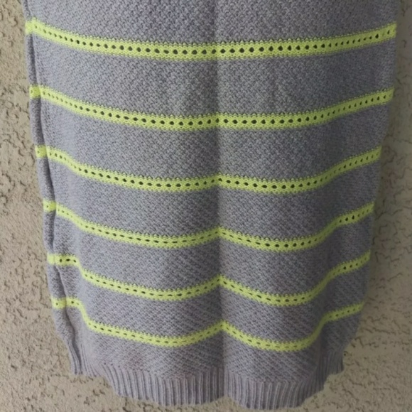 a.n.a gray & yellow striped knit sweater - Picture 5 of 8